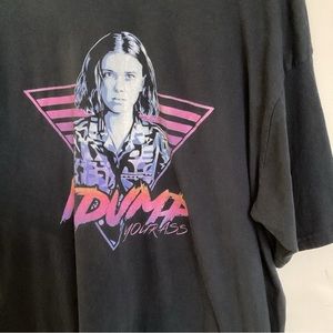 Stranger Things T-Shirt Eleven Elle  I Dumped your Ass Quote Med Retro Theme